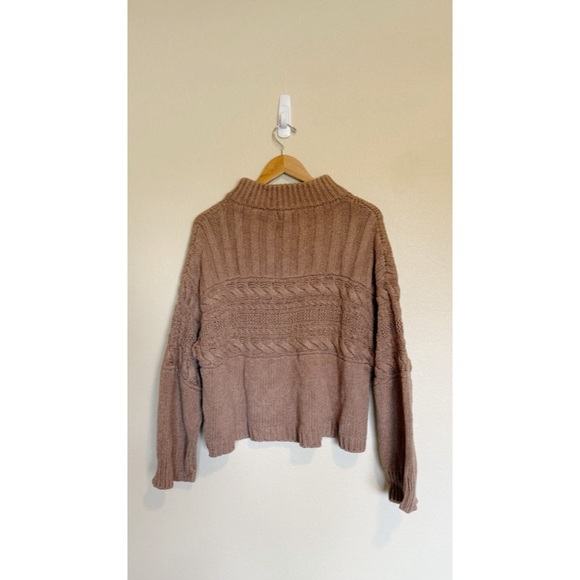James Street Co Tan Chunky Knit Ida Cable Sweater M - Picture 5 of 12